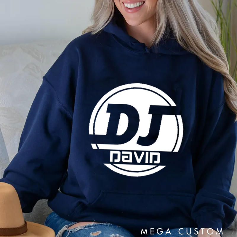 Personalized Classic Hoodies DJ Name Music Hoodie