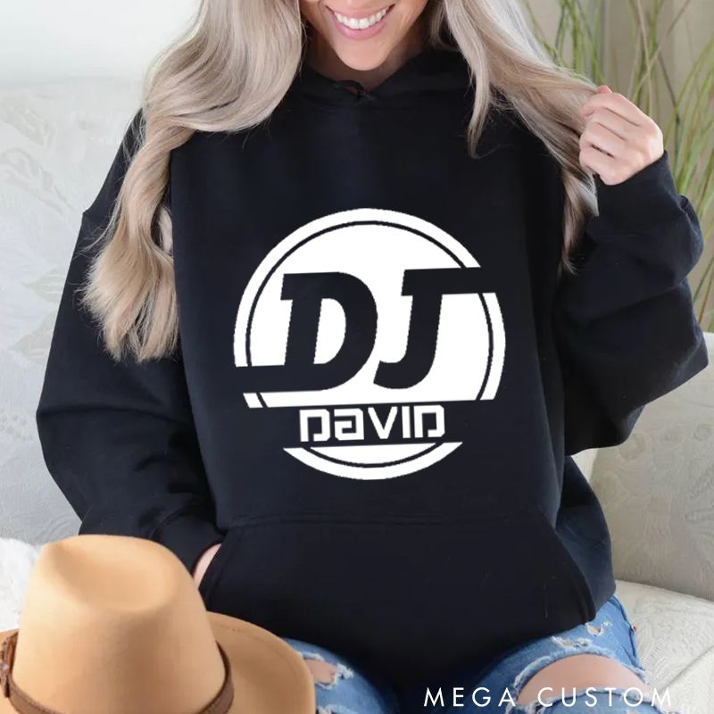 Personalized Classic Hoodies DJ Name Music Hoodie