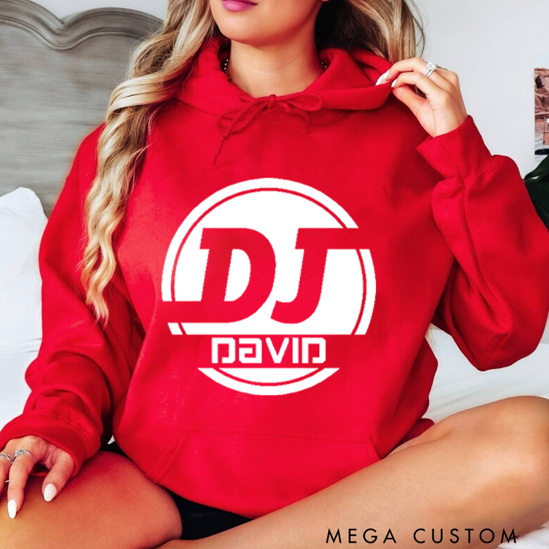 Personalized Classic Hoodies DJ Name Music Hoodie