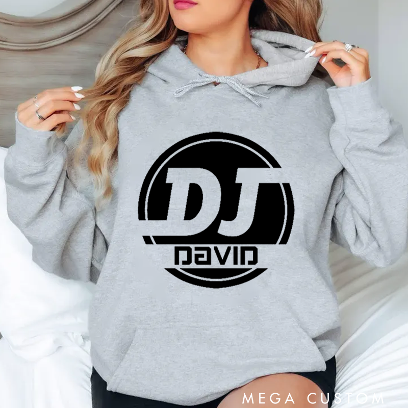 Personalized Classic Hoodies DJ Name Music Hoodie