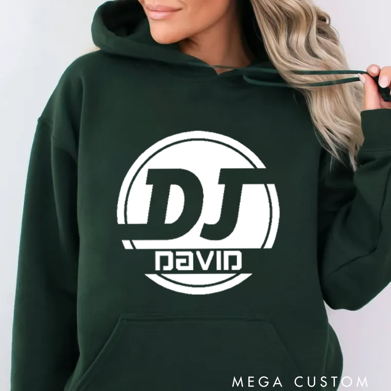 Personalized Classic Hoodies DJ Name Music Hoodie