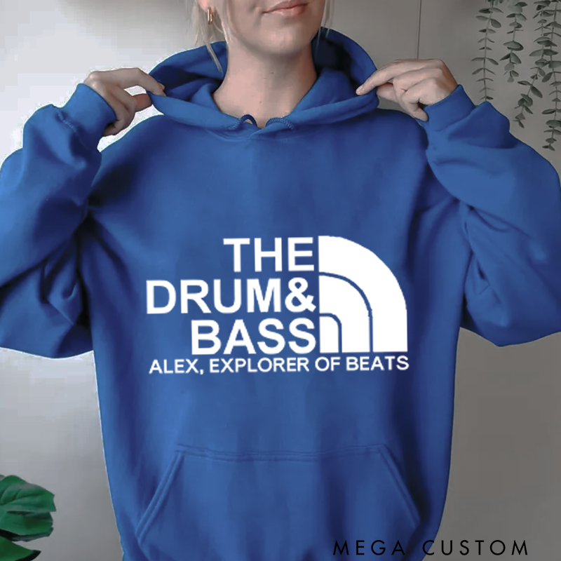 Personalized Classic Hoodies Drum and Bass Music Lover Hoodie