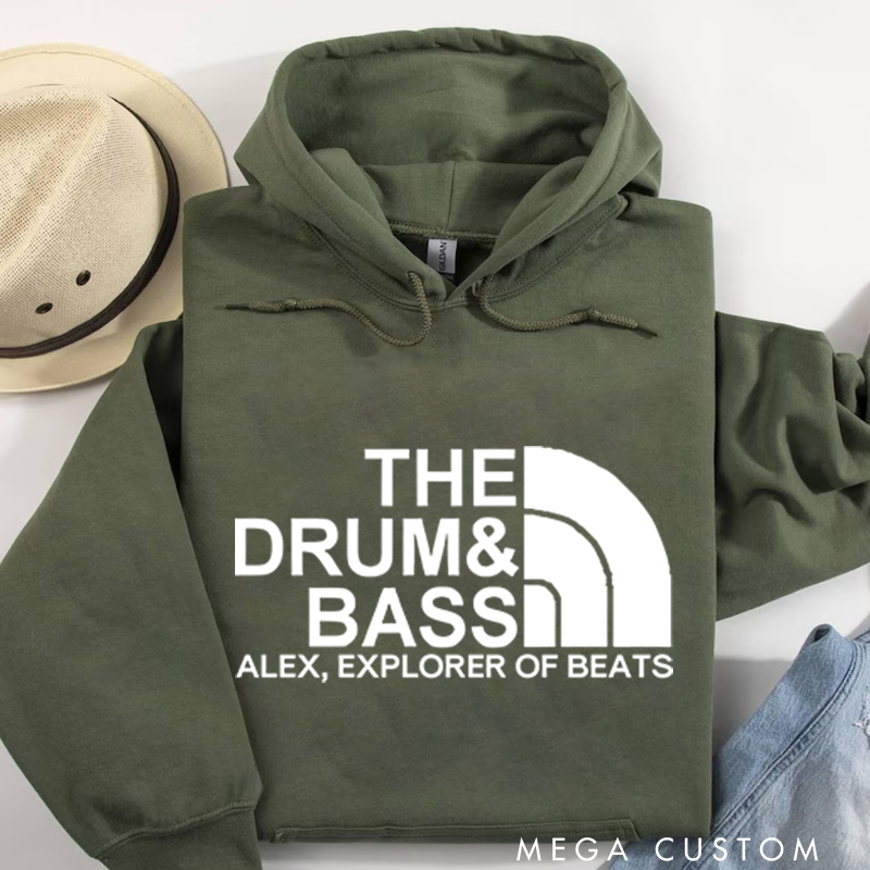 Personalized Classic Hoodies Drum and Bass Music Lover Hoodie