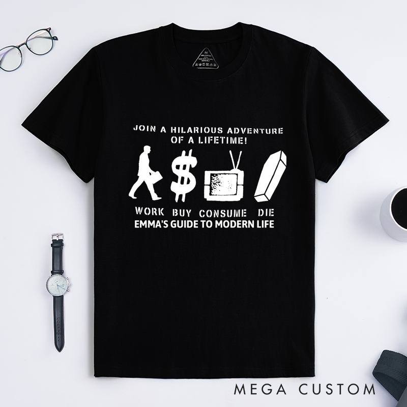 Personalized Classic T-Shirts Adventure of a Lifetime Street Art Punk T-Shirt