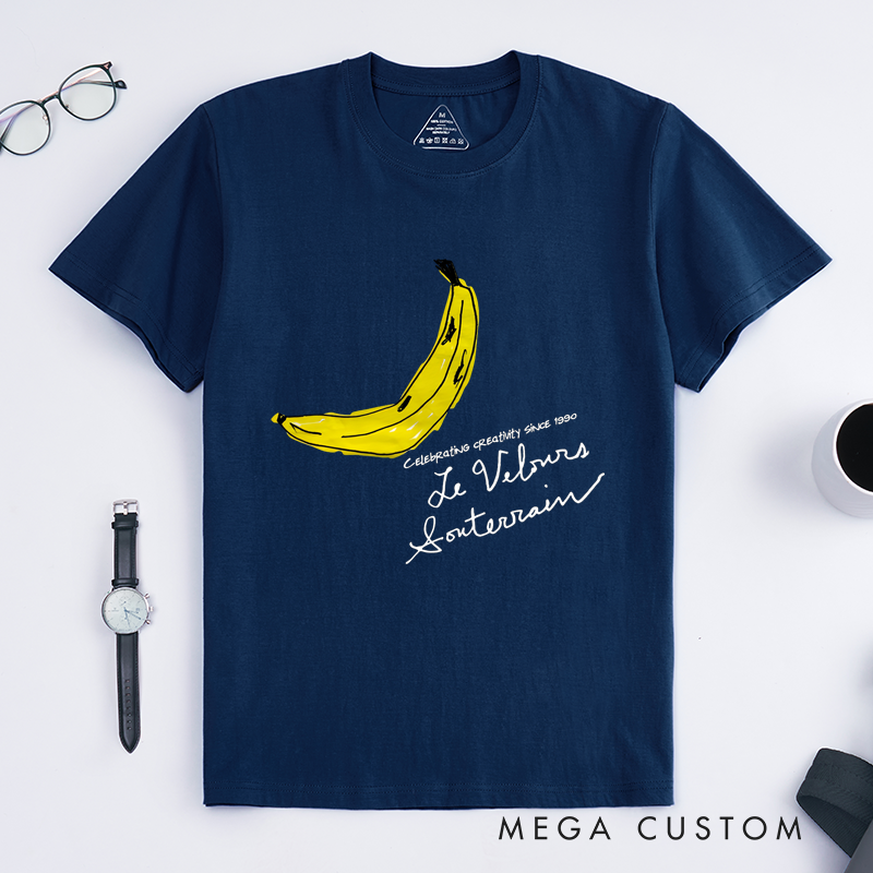 Personalized Classic T-Shirts Artistic Banana Tee Perfect for Creative Style Lovers and Art Enthusiasts Gift