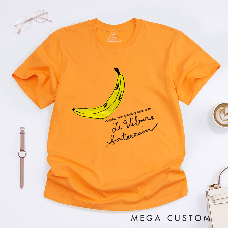 Personalized Classic T-Shirts Artistic Banana Tee Perfect for Creative Style Lovers and Art Enthusiasts Gift