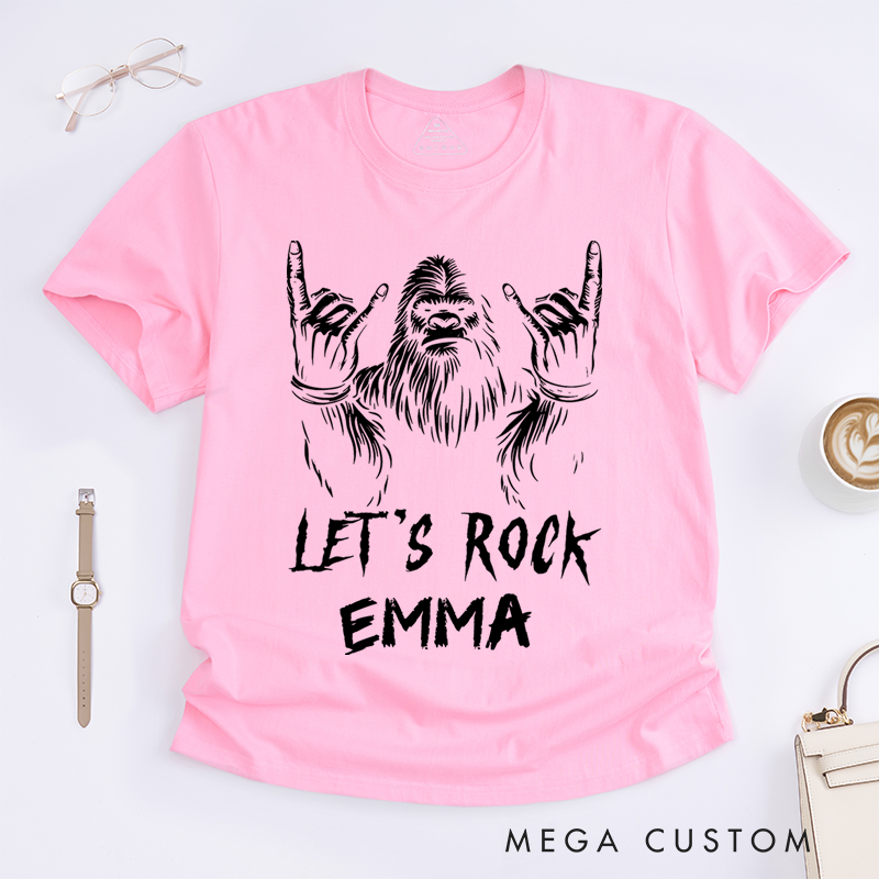 Personalized Classic T-Shirts Bold Gorilla Graphic Tee with Rock Hand Gesture Tee Perfect for Music Lovers and Rock Fans Gift