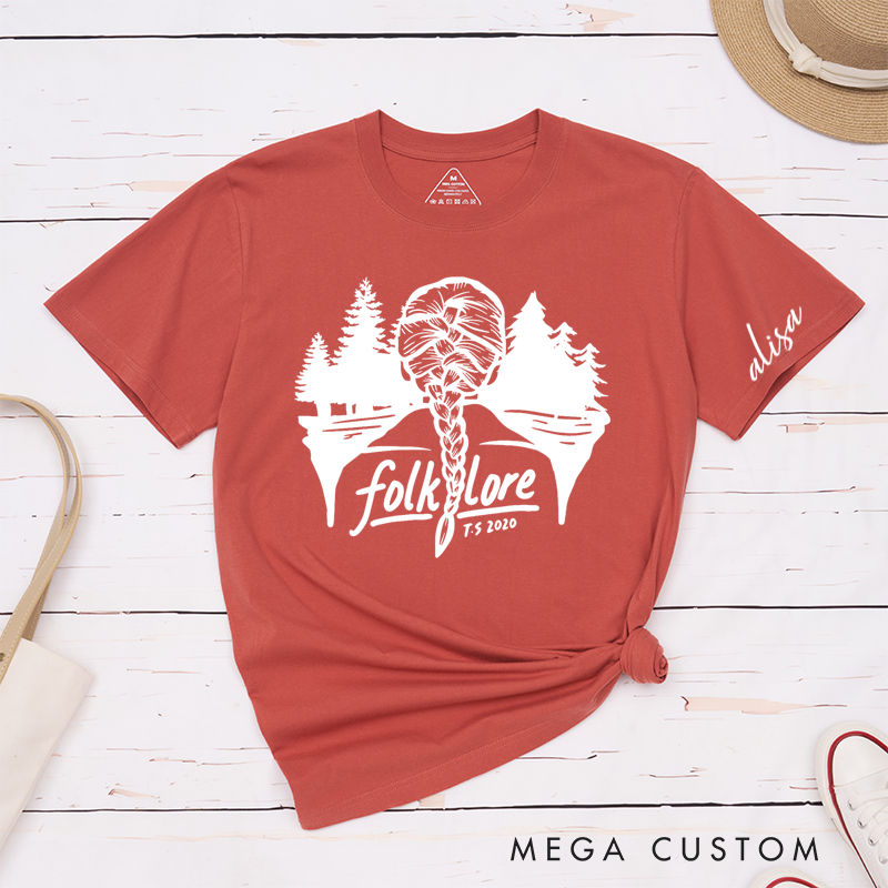 Personalized Classic T-Shirts Braided Hair Design and Forest-inspired Artwork Perfect for Fans of Country Music Lovers Tee