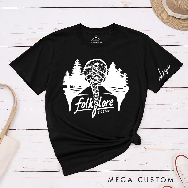 Personalized Classic T-Shirts Braided Hair Design and Forest-inspired Artwork Perfect for Fans of Country Music Lovers Tee