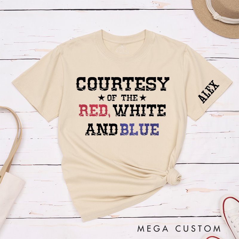 Personalized Classic T-Shirts Courtesy of the Red White and Blue Gift