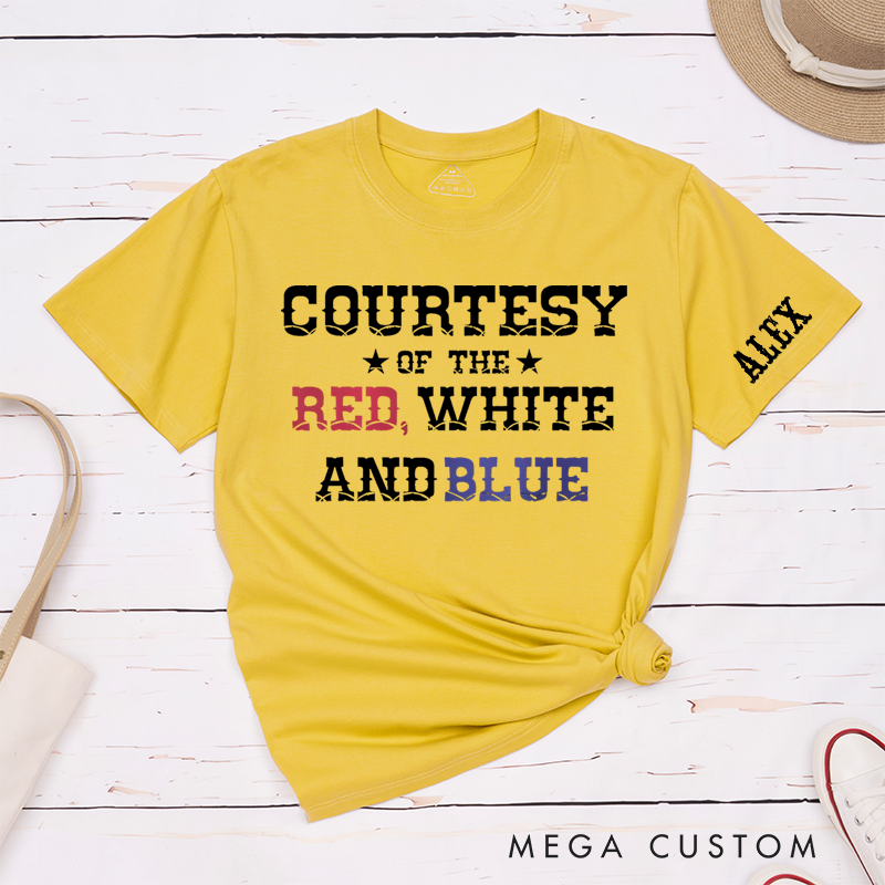 Personalized Classic T-Shirts Courtesy of the Red White and Blue Gift