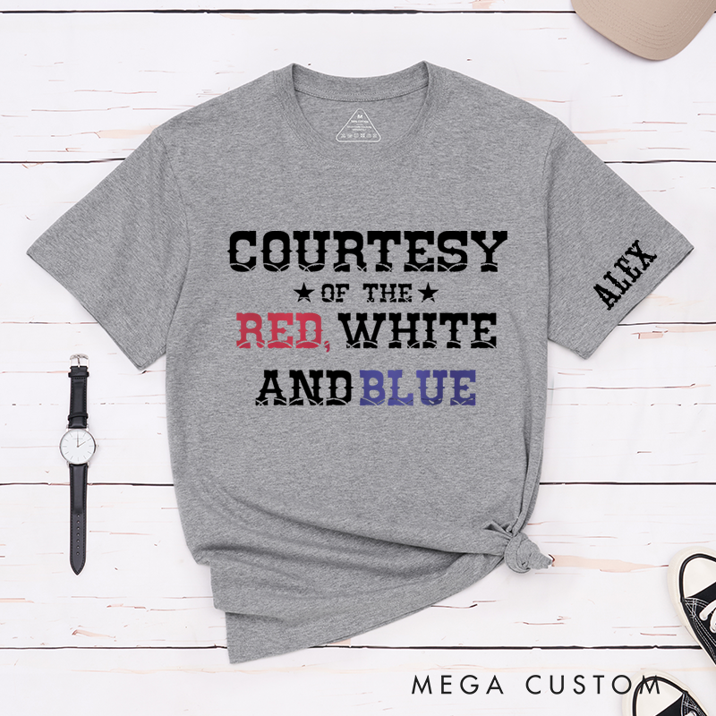 Personalized Classic T-Shirts Courtesy of the Red White and Blue Gift