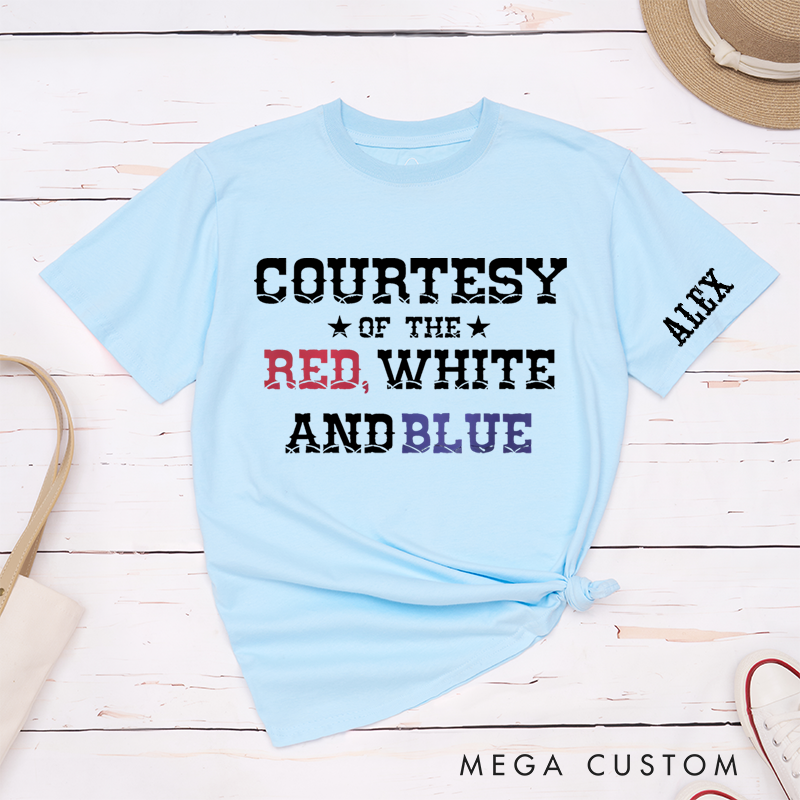 Personalized Classic T-Shirts Courtesy of the Red White and Blue Gift
