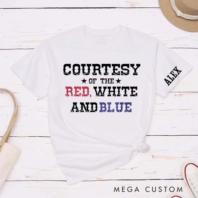 Personalized Classic T-Shirts Courtesy of the Red White and Blue Gift