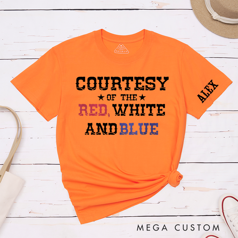 Personalized Classic T-Shirts Courtesy of the Red White and Blue Gift