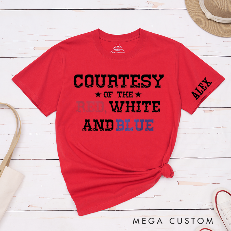 Personalized Classic T-Shirts Courtesy of the Red White and Blue Gift