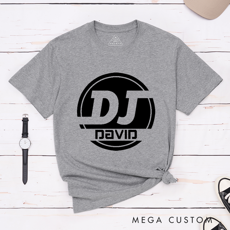 Personalized Classic T-Shirts DJ Name Music Tee