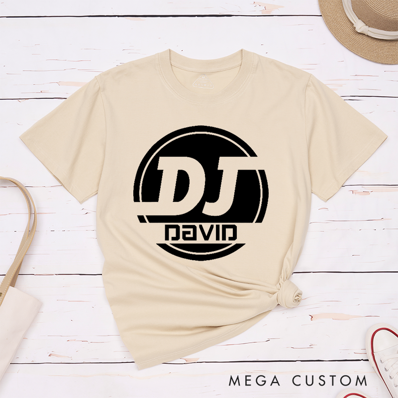 Personalized Classic T-Shirts DJ Name Music Tee
