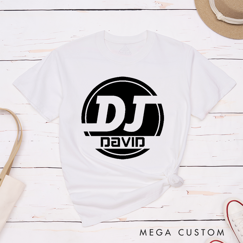 Personalized Classic T-Shirts DJ Name Music Tee