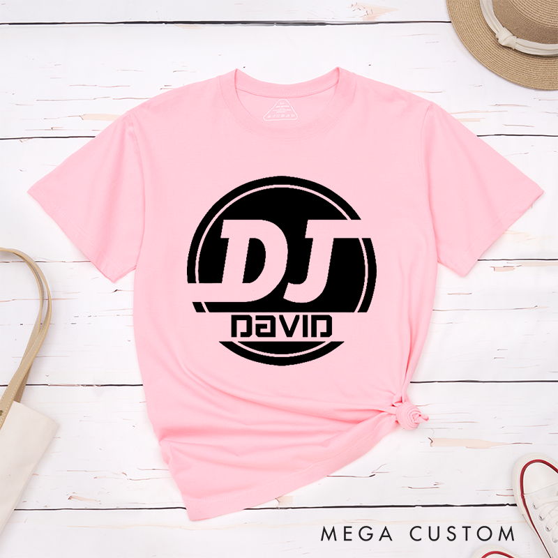 Personalized Classic T-Shirts DJ Name Music Tee