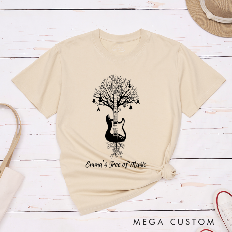 Personalized Classic T-Shirts Drum Kit T-Shirt Musical Drummer Tree Percussion in All Sizes T-Shirt