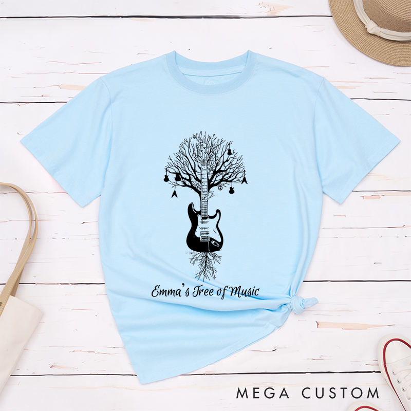 Personalized Classic T-Shirts Drum Kit T-Shirt Musical Drummer Tree Percussion in All Sizes T-Shirt