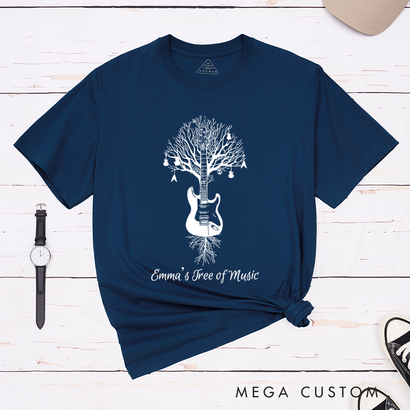 Personalized Classic T-Shirts Drum Kit T-Shirt Musical Drummer Tree Percussion in All Sizes T-Shirt