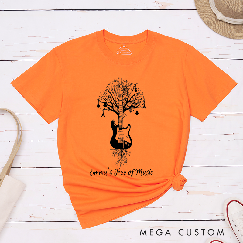 Personalized Classic T-Shirts Drum Kit T-Shirt Musical Drummer Tree Percussion in All Sizes T-Shirt