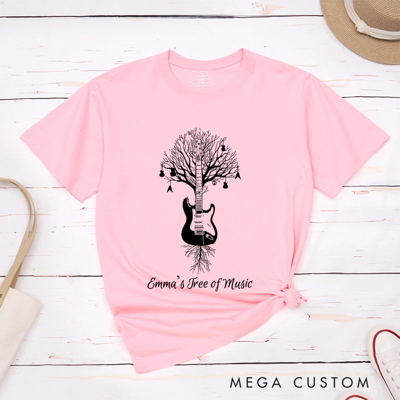 Personalized Classic T-Shirts Drum Kit T-Shirt Musical Drummer Tree Percussion in All Sizes T-Shirt