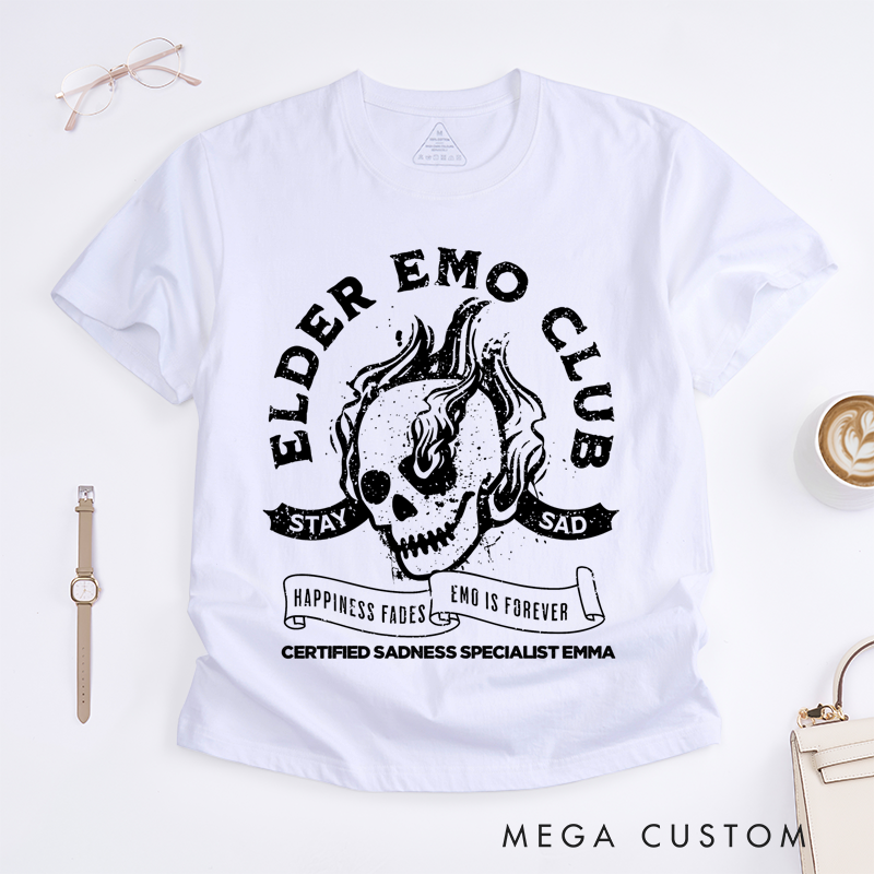 Personalized Classic T-Shirts Flaming Skull Design Typography Ideal for Lovers of Music Lovers and Heavy Metal T-Shirt