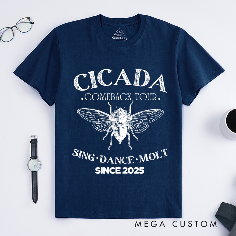 Personalized Classic T-Shirts Funny Cicada Concert and Bug Humor Goblincore Insect Tee Shirts Nature Lover Gift Cicada Return Tee