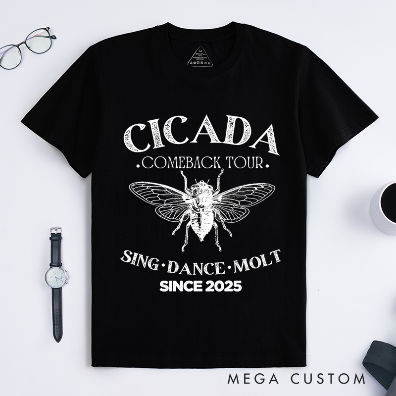 Personalized Classic T-Shirts Funny Cicada Concert and Bug Humor Goblincore Insect Tee Shirts Nature Lover Gift Cicada Return Tee