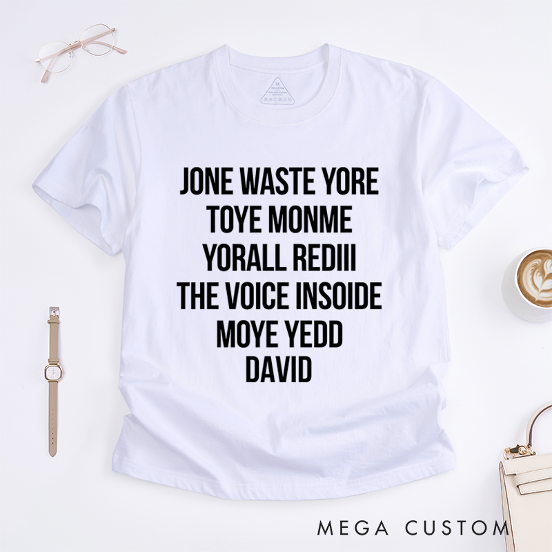 Personalized Classic T-Shirts Funny Lyrics Shirt Gift for Punk Rock Music Lover T-Shirt