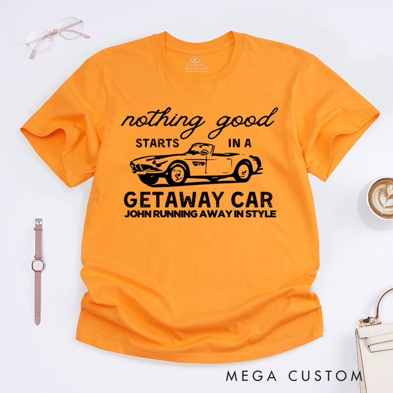 Personalized Classic T-Shirts Getaway Car and Concert and Music Lovers T-Shirt