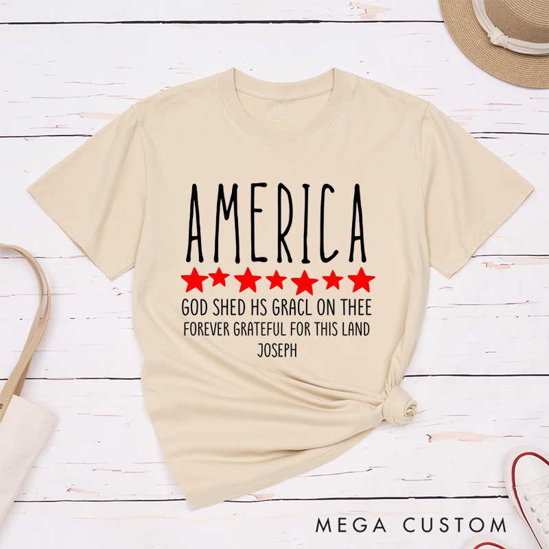 Personalized Classic T-Shirts God Shed His Grace on Thee T-Shirt