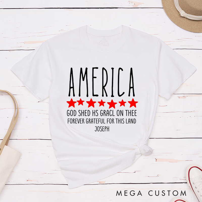 Personalized Classic T-Shirts God Shed His Grace on Thee T-Shirt