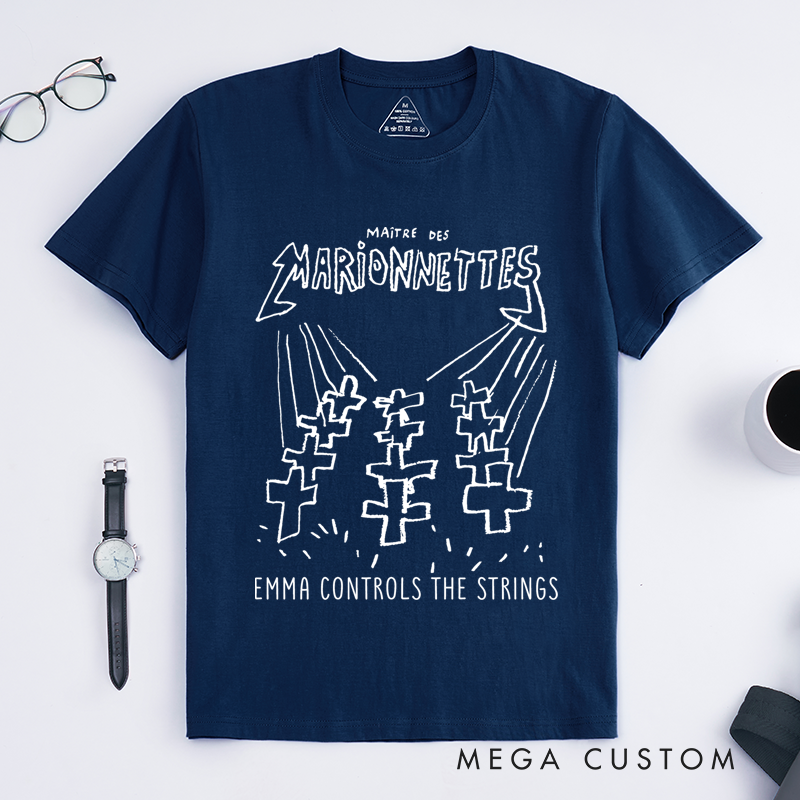 Personalized Classic T-Shirts Hand-Drawn Puppet Artwork Ideal for Fans of Dark Aesthetics and Music Lovers T-Shirt