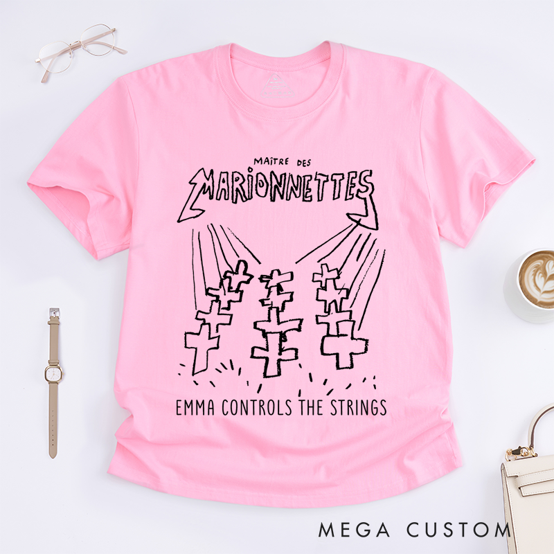 Personalized Classic T-Shirts Hand-Drawn Puppet Artwork Ideal for Fans of Dark Aesthetics and Music Lovers T-Shirt