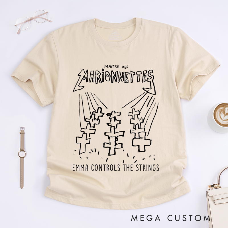 Personalized Classic T-Shirts Hand-Drawn Puppet Artwork Ideal for Fans of Dark Aesthetics and Music Lovers T-Shirt