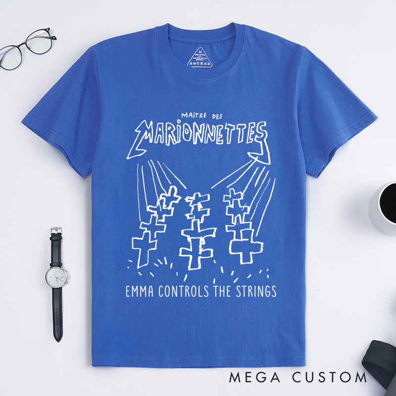 Personalized Classic T-Shirts Hand-Drawn Puppet Artwork Ideal for Fans of Dark Aesthetics and Music Lovers T-Shirt