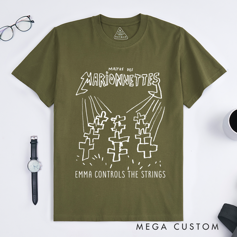 Personalized Classic T-Shirts Hand-Drawn Puppet Artwork Ideal for Fans of Dark Aesthetics and Music Lovers T-Shirt