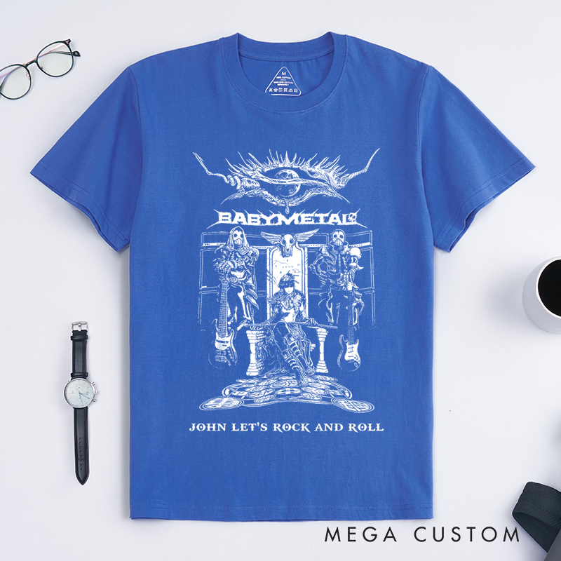 Personalized Classic T-Shirts Heavy Metal-Inspired T Shirt with Showcasing Dark Fantasy Art and Gothic Elements T-Shirt