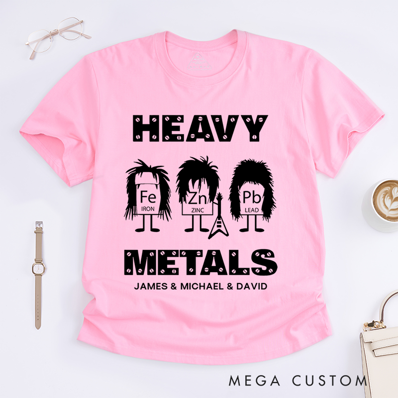 Personalized Classic T-Shirts Heavy Metals Science Funny Periodic Table Elements Geek T-Shirt