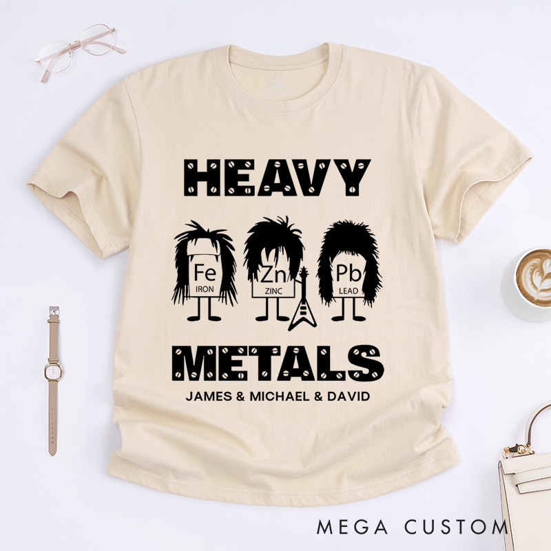 Personalized Classic T-Shirts Heavy Metals Science Funny Periodic Table Elements Geek T-Shirt
