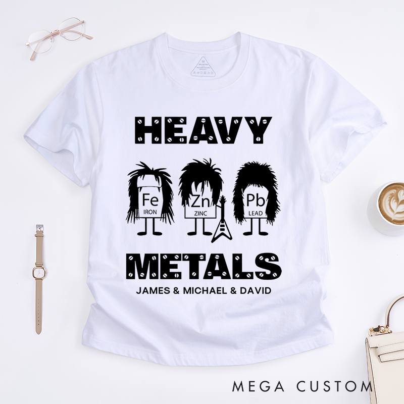 Personalized Classic T-Shirts Heavy Metals Science Funny Periodic Table Elements Geek T-Shirt