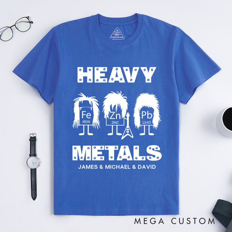 Personalized Classic T-Shirts Heavy Metals Science Funny Periodic Table Elements Geek T-Shirt