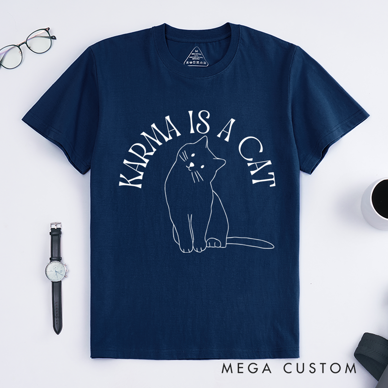 Personalized Classic T-Shirts Karma Is a Cat Inspired and in My Cat Era Shirt and Cat Lovers Shirt Gift and Concert T-Shirt