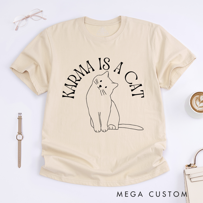 Personalized Classic T-Shirts Karma Is a Cat Inspired and in My Cat Era Shirt and Cat Lovers Shirt Gift and Concert T-Shirt