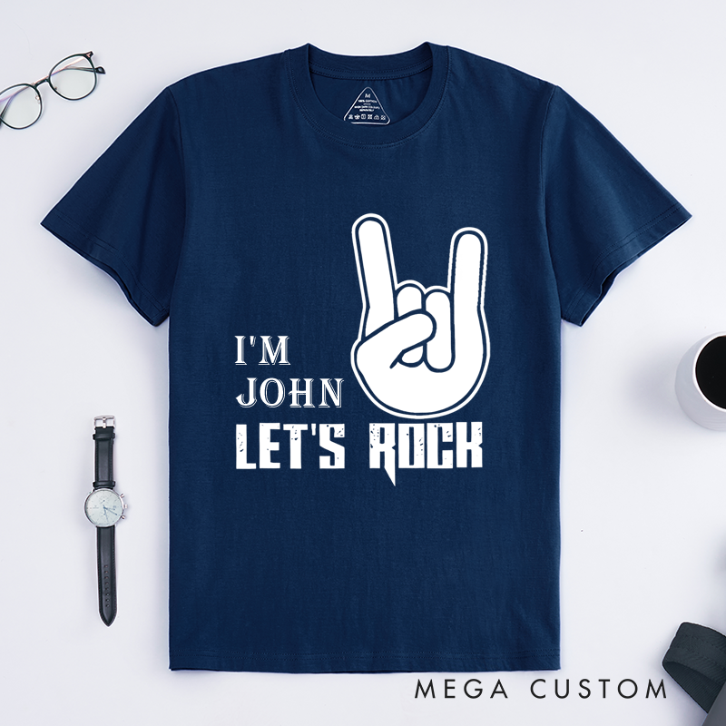 Personalized Classic T-Shirts Let's Rock Tee