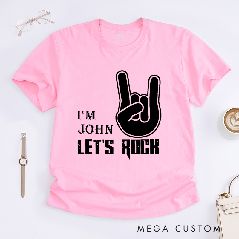 Personalized Classic T-Shirts Let's Rock Tee